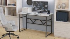 Комп'ютерний стіл Ferrum-decor Раян 75x140x70 чорний ДСП Біле 16мм