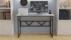 Письменный стол Ferrum-decor Раян 76x120x70 черный ДСП Белое 32мм