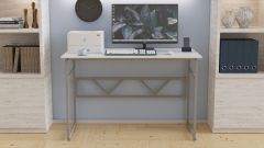 Письменный стол Ferrum-decor Раян 75x120x70 серый ДСП Белое 16мм