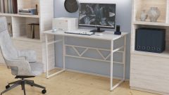 Письменный стол Ferrum-decor Раян 76x120x60 белый ДСП Белое 32мм