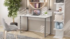 Письменный стол Ferrum-decor Скай 75x120x60 серый ДСП Белое 16мм