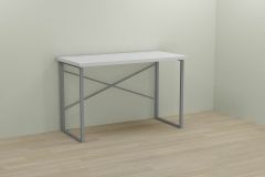 Письменный стол Ferrum-decor Дейв 76x140x70 серый ДСП Белое 32мм