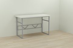 Письменный стол Ferrum-decor Раян 76x140x60 серый ДСП Белое 32мм