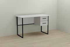 Письменный стол Ferrum-decor Дакота 75x120x60 черный ДСП Белое 16мм