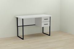Письменный стол Ferrum-decor Дакота 76x140x60 черный ДСП Белое 32мм