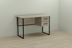 Письменный стол Ferrum-decor Дакота 75x120x60 черный ДСП Дуб Сонома 16мм