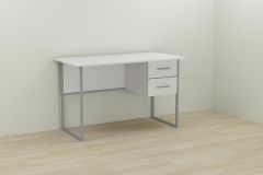 Письменный стол Ferrum-decor Дакота 75x140x60 серый ДСП Белое 16мм