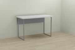 Письменный стол Ferrum-decor Майк 76x100x60 серый ДСП Белое 32мм
