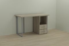 Письменный стол Ferrum-decor Отто 76x120x60 серый ДСП Дуб Сонома 32мм