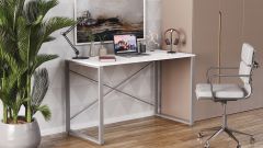 Письменный стол Ferrum-decor Серии Конект 75x120x600 серый ДСП Белое 16мм