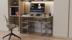 Письменный стол Ferrum-decor Тим 75x120x70 серый ДСП Дуб Сонома 16мм