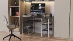 Комп'ютерний стіл Ferrum-decor Тім 75x140x70 білий ДСП Венге 16мм