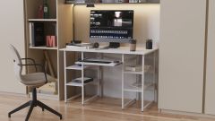 Комп'ютерний стіл Ferrum-decor Тім 75x120x60 білий ДСП Біле 16мм