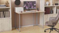 Комп'ютерний стіл Ferrum-decor Ханна 75x120x70 сірий ДСП Дуб Артізан 16мм
