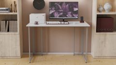 Письменный стол Ferrum-decor Ханна 75x100x60 серый ДСП Белое 16мм