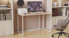 Комп'ютерний стіл Ferrum-decor Ханна 75x100x60 білий ДСП Дуб Артізан 16мм